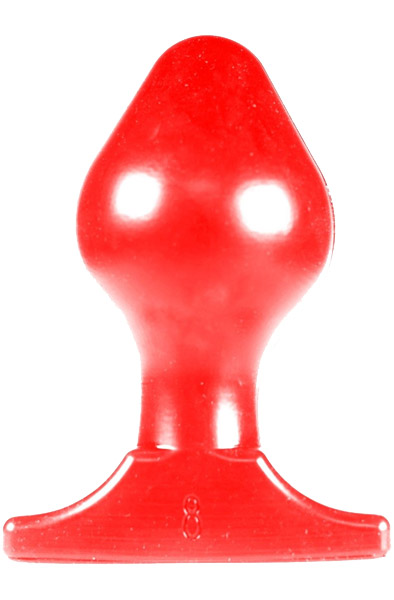 All Red Vinyl Anal Plug 16 cm Grövre analplugg