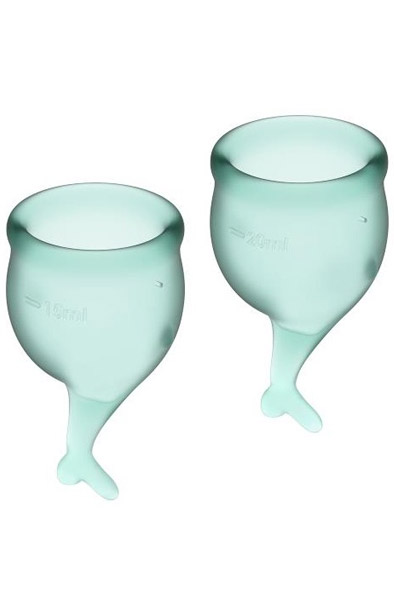 Satisfyer Feel Secure Green Menstrual Cup Menskoppar |  | Intimast