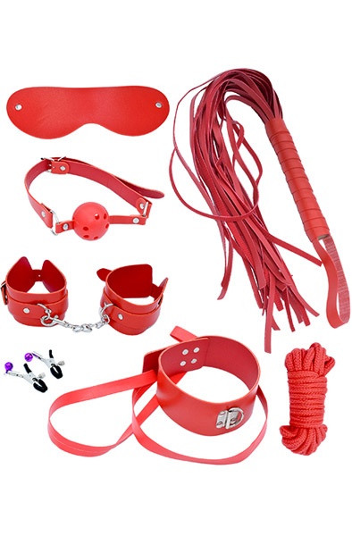Attraction 7-pcs Bondage Starter Kit Red Bondage paket |  | Intimast
