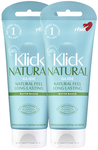 2-pack RFSU Klick Natural Glide 100ml Paketerbjudande |  | Intimast