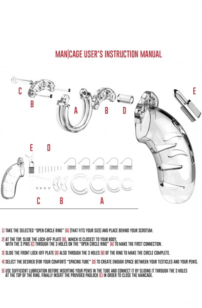 Alternativ bild 1 för Mancage #06 Chastity 5.5" - Cock Cage Clear