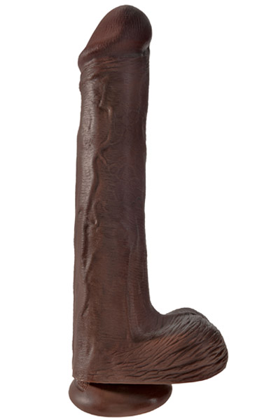 Pipedream King Cock With Balls Brown 33 cm XL dildo | | Intimast