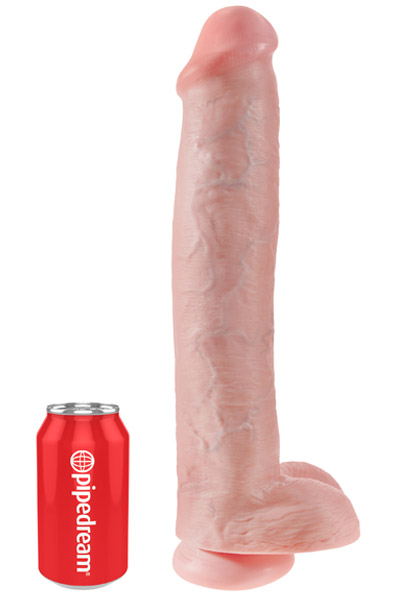 Alternativ bild 1 för Dildo med Pung 42 cm - Ljus Hudfärg