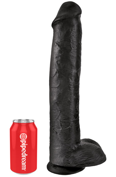 Alternativ bild 1 för Dildo med Pung 42 cm - Svart