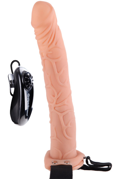 Alternativ bild 1 för 28cm Vibrating Hollow Strap-On
