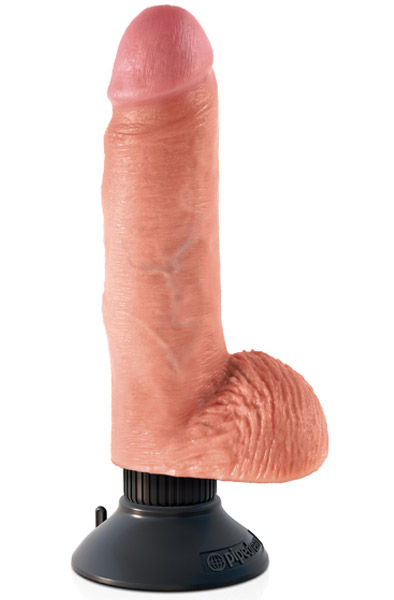 King Cock Vibrating Cock With Balls 18 cm Dildo med vibrator |  | Intimast