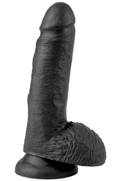 Pipedream King Cock With Balls Black 18 cm Dildo |  | Intimast