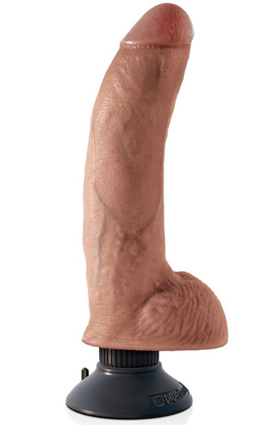 Pipedream Vibrating Cock With Balls Tan 23cm Dildo med vibrator | | Intimast