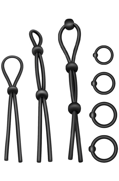 Flexible Silicone Cock Ring Set 7-pcs Penisringar paket
