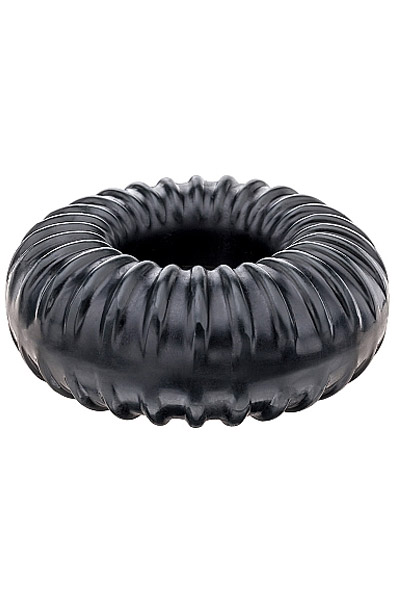 Perfect Fit Ribbed Ring Black Penisring |  | Intimast