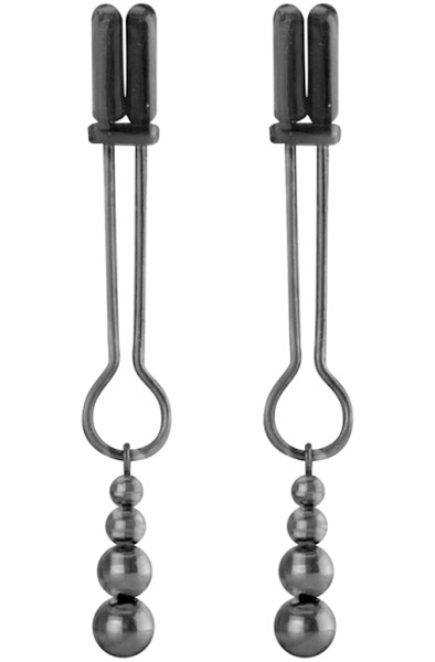 Shots Teasing Nipple Clamp Black Bröstvårtsklämmor | | Intimast
