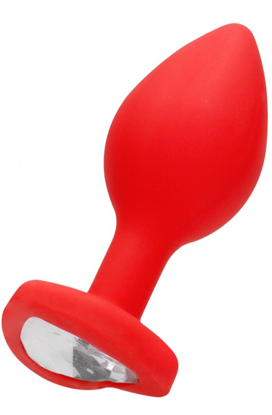 Regular Diamond Heart Butt Plug Red Analplugg |  | Intimast