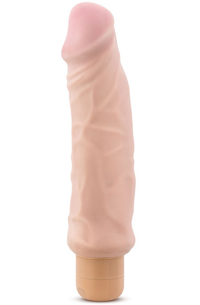 X5 Plus Vibrating Hard On Beige 22 cm Dildo med vibrator | | Intimast