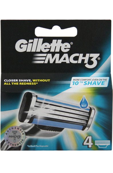 Gillette Mach3 4-pack Gillette rakblad |  | Intimast