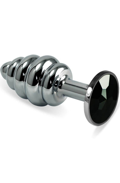 Lovetoy Rosebud Spiral Plug Black Analplugg metall | | Intimast
