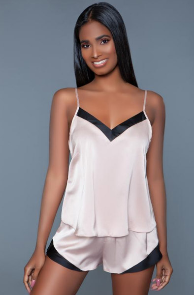 BeWicked Natalie Satin Chemise & Briefs L Sexiga underkläder |  | Intimast