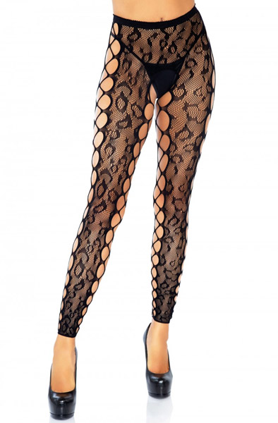 Leg Avenue Footless Crotchless Tights O/S Strumpbyxor | | Intimast