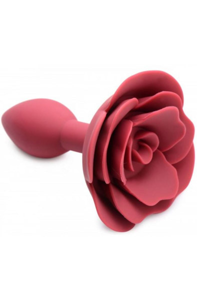 Master Series Silicone Anal Plug With Rose Analplugg | | Intimast