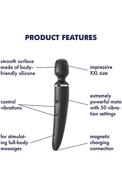 Alternativ bild 1 för SATISFYER WAND-ER WOMEN - SVART