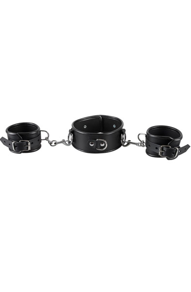 Zado Leather Neck and Hand Cuffs Halsband & handbojor | | Intimast
