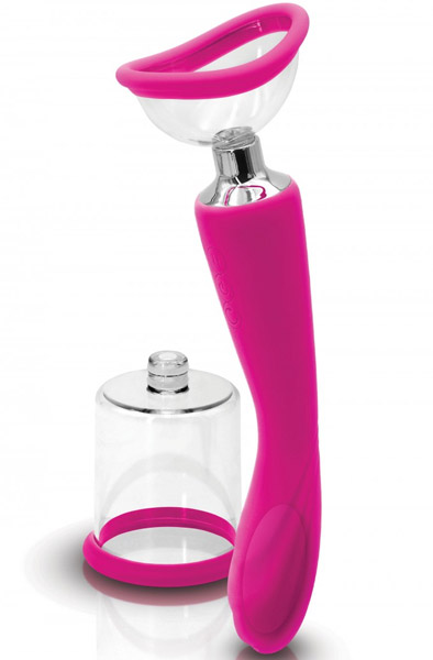 NS Novelties Pump N Vibe Pink Bröst- och klitorispump |  | Intimast