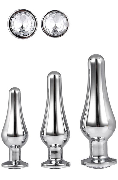 Dream Toys Gleaming Love Pleasure Set Silver Analpluggar paket |  | Intimast