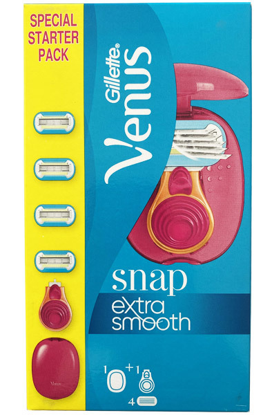 Gillette Venus Snap Razor + 4 Blades Venus rakhyvel |  | Intimast