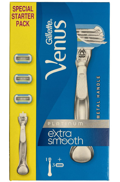 Venus Platinum Extra Smooth Razor + 3 Blades Venus rakhyvel |  | Intimast