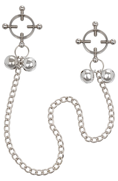 Cal Exotics 4-Point Nipple Press With Bells Bröstklämmor med kedja |  | Intimast