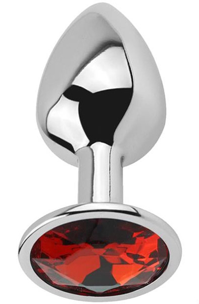 Afterdark Red Rubby Anal Plug M Analplugg metall |  | Intimast