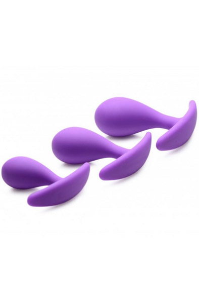 Frisky Booty Poppers Anal Plug Set 3-pcs Purple Analpluggar paket |  | Intimast