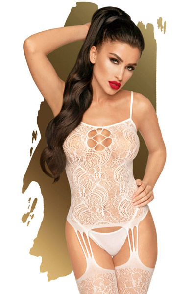 Penthouse Eye Of The Storm White S-L Bodystocking | | Intimast