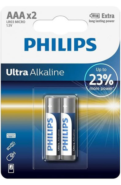 Alternativ bild 1 för Philips ExtremeLife LR03E2B - Batteri 2 x AAA - alkaliskt