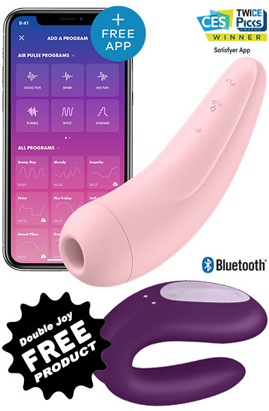 Satisfyer Curvy 2+ Pink + Double Joy Purple Paketerbjudande |  | Intimast