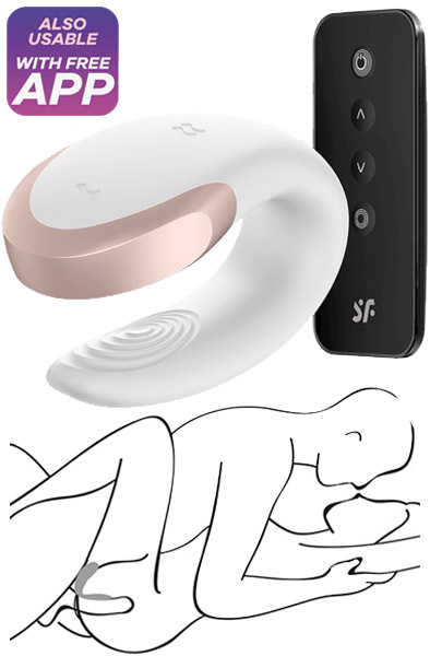 Satisfyer Double Love White Appstyrd parvibrator | | Intimast