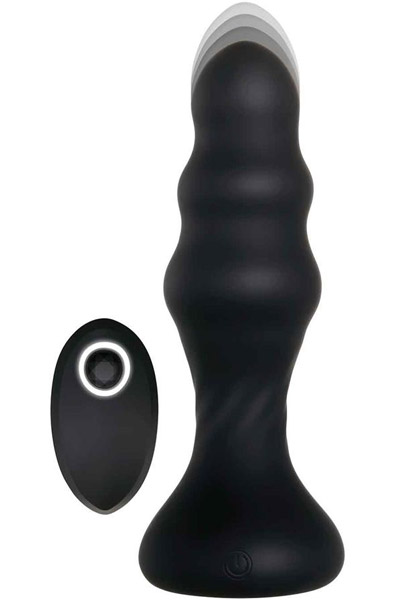 Evolved Backdoor Banger Black Analplugg med vibrator | | Intimast
