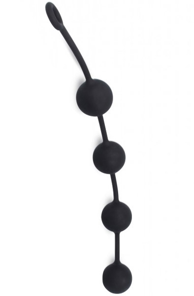 The Red Silicone Anal Balls Black 52cm Grövre analkulor |  | Intimast