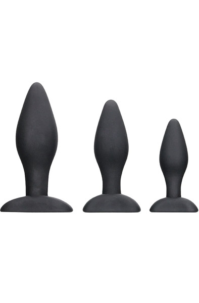 Ouch Apex Butt Plug Set Black Analpluggar paket |  | Intimast