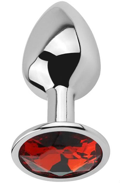 Afterdark Red Rubby Anal Plug L Analplugg metall |  | Intimast