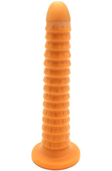 Gold Play Ribbed Medium 30cm Ø5,5cm Analdildo