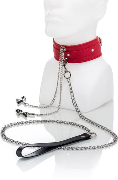 Set Of Collar & Nipple Clamps Halsband med bröstklämmor |  | Intimast