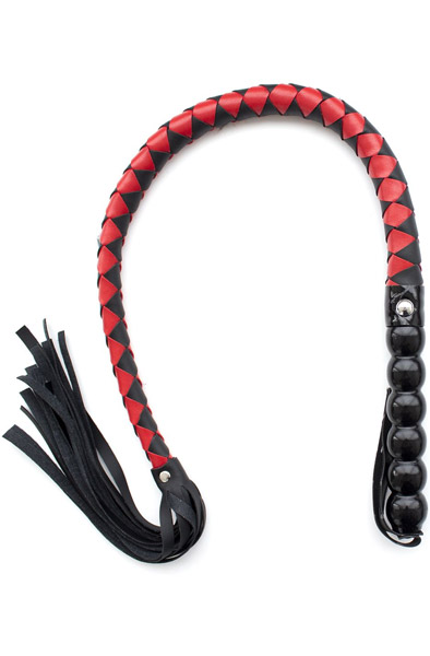 Kiotos Mahogany Short Whip Black & Red 85cm BDSM Piska |  | Intimast
