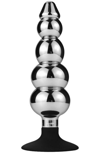 Anal Beads 6 Balls With Suction Cup 17,5cm Analplugg metall |  | Intimast