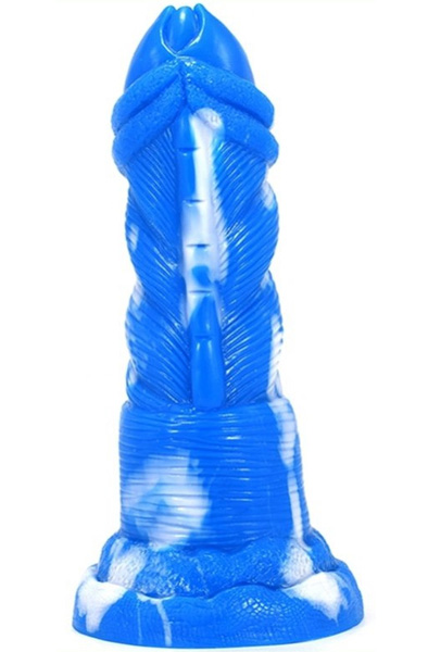 FantasyColors Dildo Nox Blue-White 21cm Dragon dildo