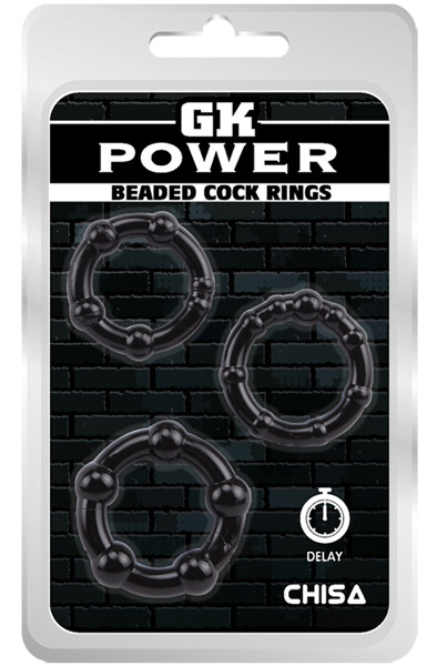 Beaded Cock Rings Set Black Penisringar paket |  | Intimast
