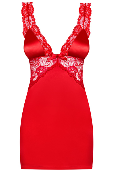 Alternativ bild 1 för Secred - Röd Chemise Och Stringtrosa