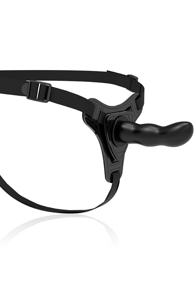 Silicone Strap-On Black G-Spot 16 cm Strap-on med sele |  | Intimast