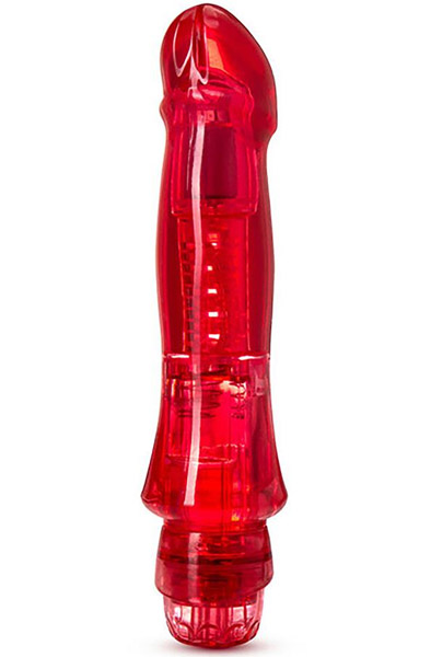 Naturally Yours Salsa Red 17cm Dildo med vibrator | | Intimast
