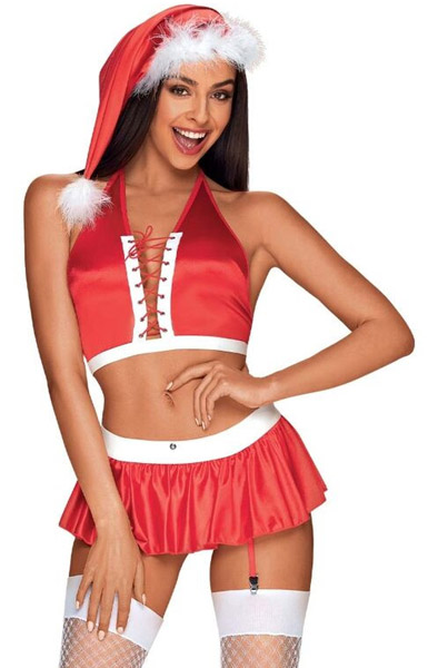 Obsessive Ms Claus Sexy Christmas Costume S/M Sexiga kläder |  | Intimast