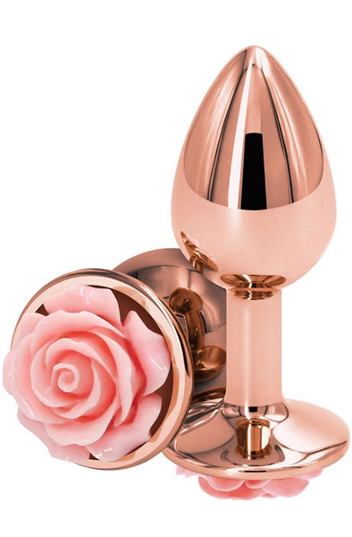 NS Novelties Rose Buttplug Small Pink Analplugg metall | | Intimast
